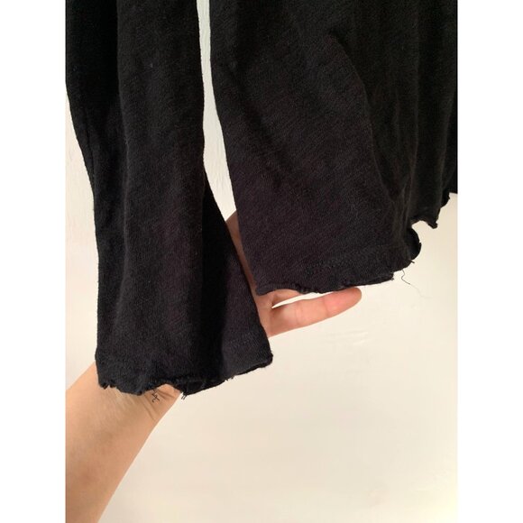 ATM Anthony Thomas Large Melillo Black Slub Jersey Destroyed Wash Henley Shirt - Picture 8 of 11